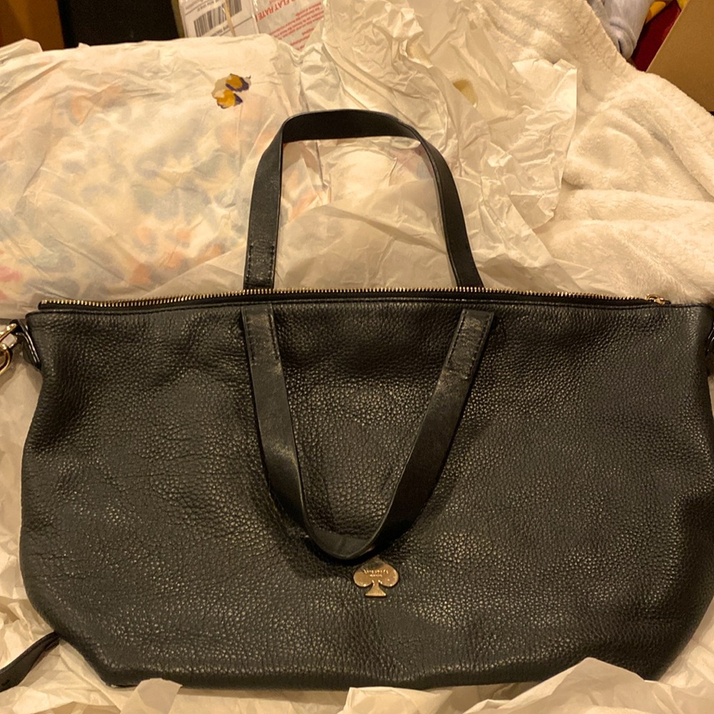 Kate Spade Pebbled black Leather tote